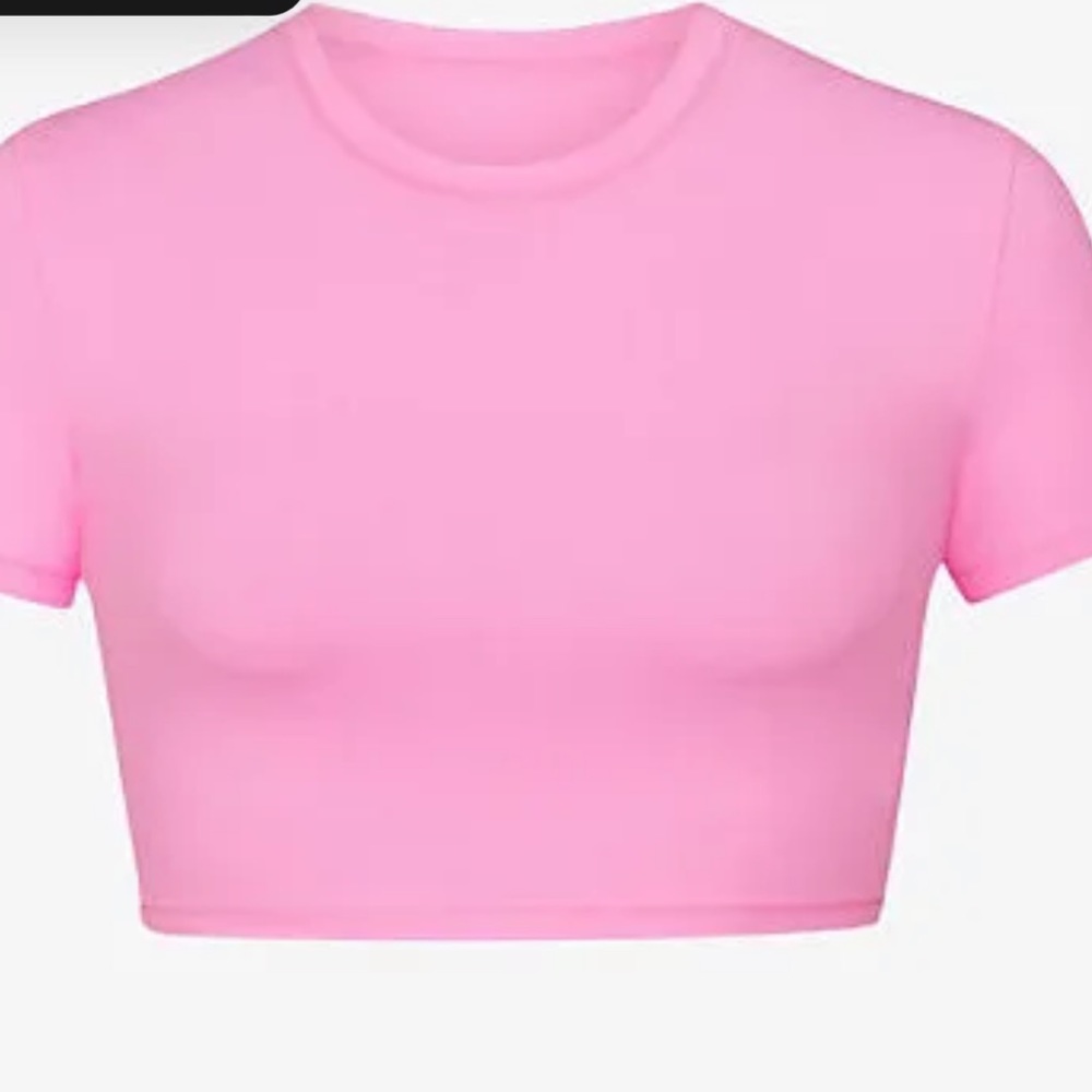 Skims pink crop top